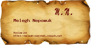Melegh Nepomuk névjegykártya